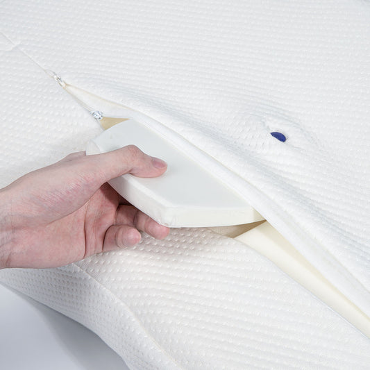 Bluedott™ Ultra Button Pillow with Pillowcase and insert for neck pain