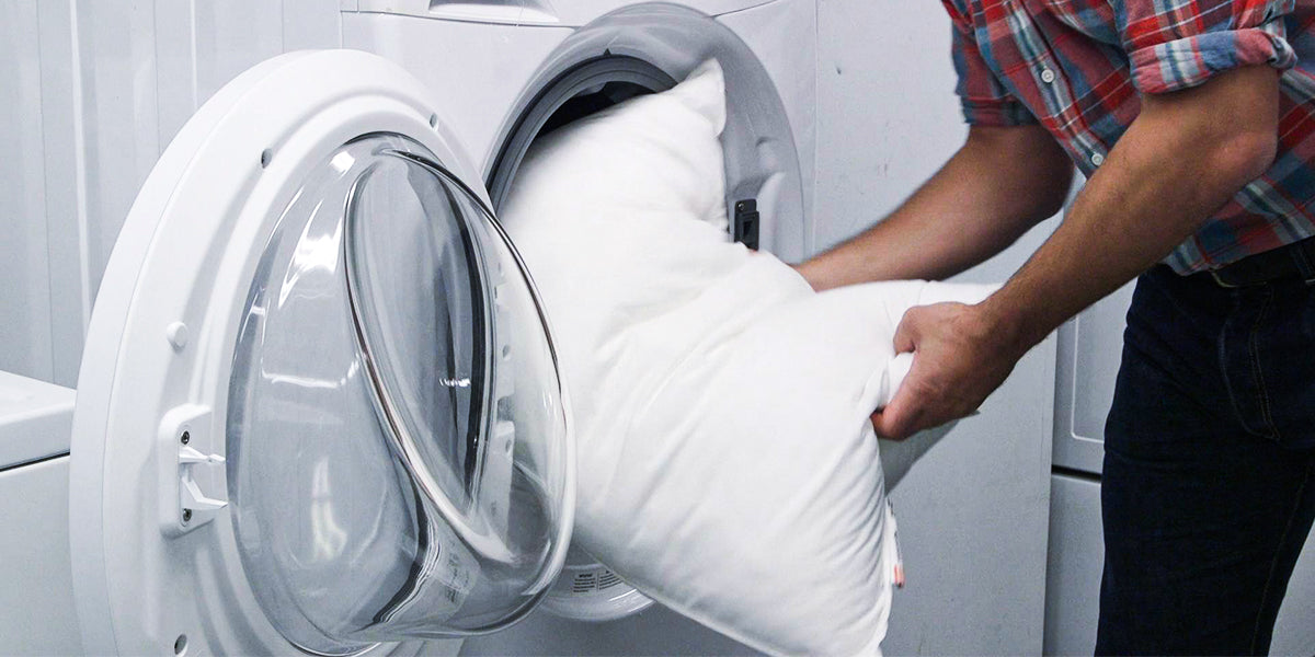 Put the pillow into washer