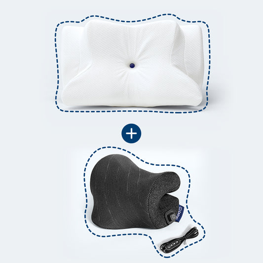 Bluedott™ Ultra Button Pillow and NekGenic™ Pro- Heated Neck and Shoulder Relaxer