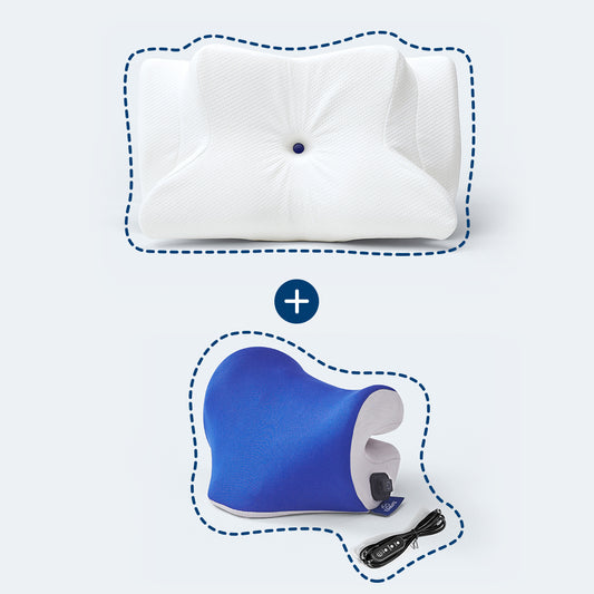 Bluedott™ Ultra Button Pillow and NekGenic™ Pro- Heated Neck and Shoulder Relaxer