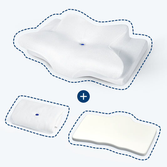 Bluedott™ Ultra Button Pillow with Pillowcase and insert